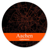 Stadtplan Aachen - Schwarz-Orange