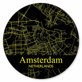 Stadtplan Amsterdam - Schwarz
