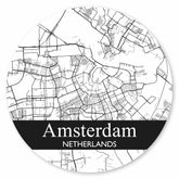 Stadtplan Amsterdam - Weiß