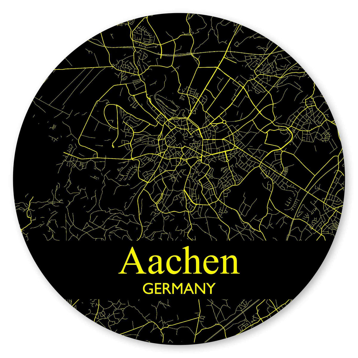 Stadtplan Aachen - Schwarz