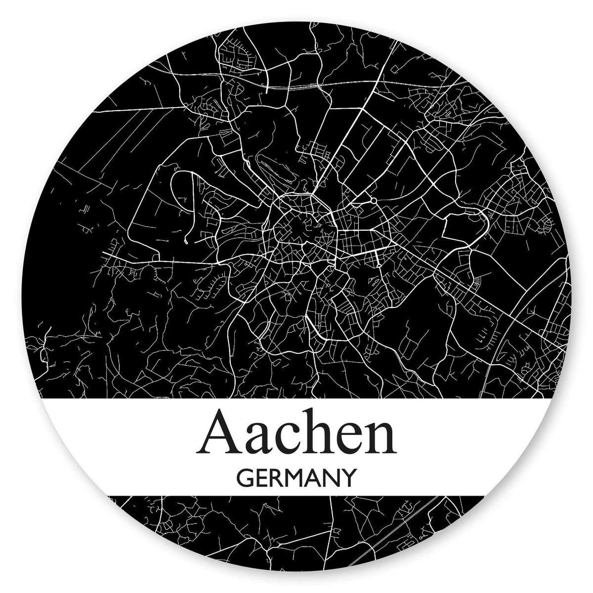 Stadtplan Aachen - Schwarz-Weiß