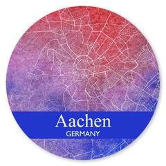 Stadtplan Aachen - Wasserfarben