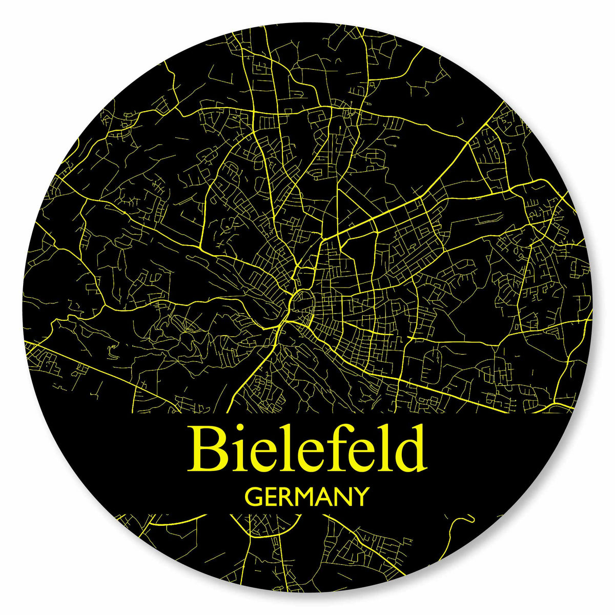 Stadtplan Bielefeld - Schwarz