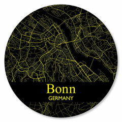 Stadtplan Bonn - Schwarz