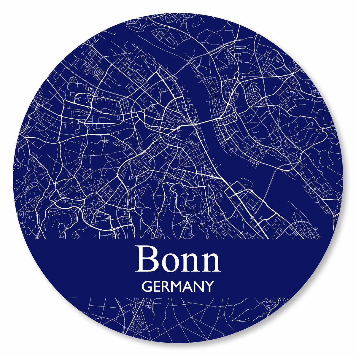 Stadtplan Bonn - Blau