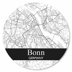 Stadtplan Bonn - Weiß