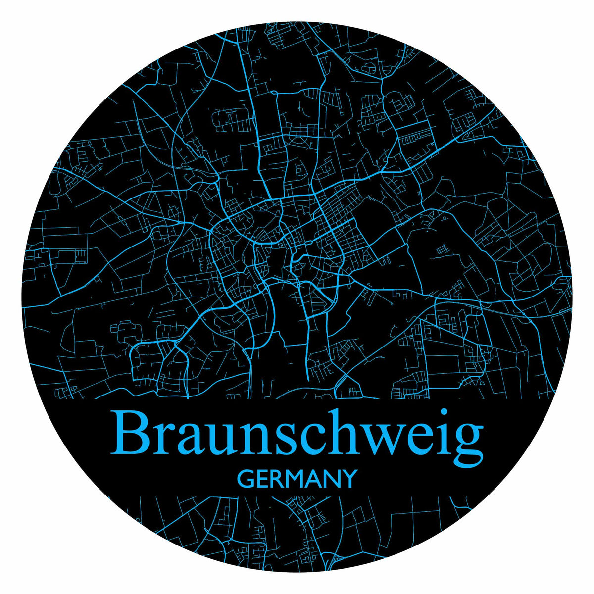 Stadtplan Braunschweig - Schwarz-Blau