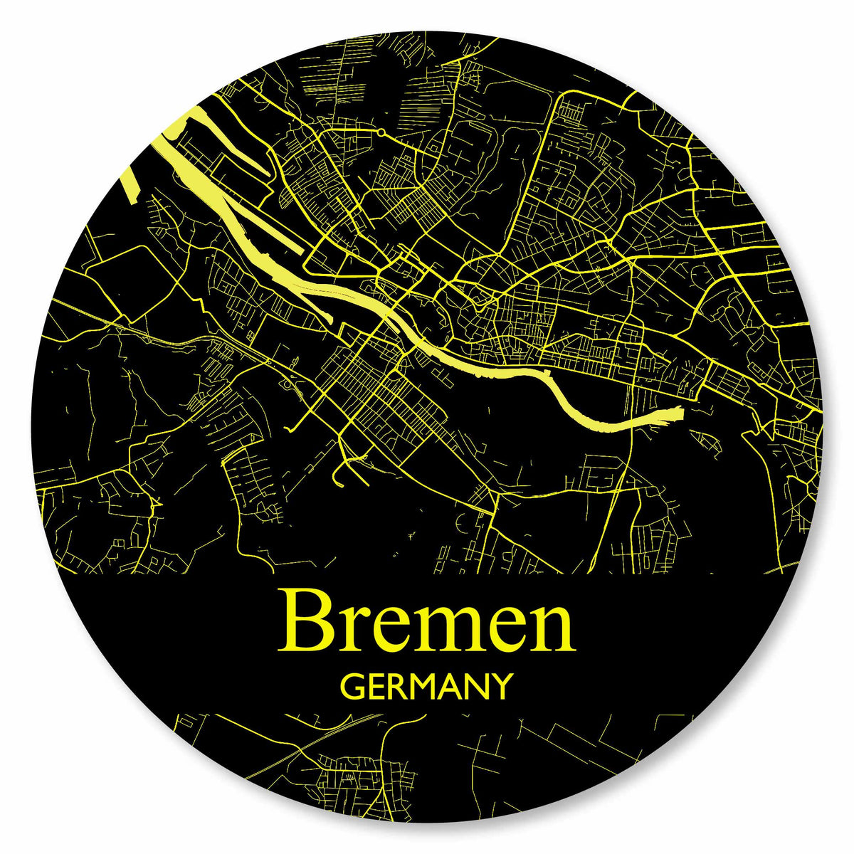 Stadtplan Bremen - Schwarz