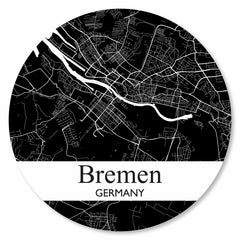 Stadtplan Bremen - Schwarz-Weiß