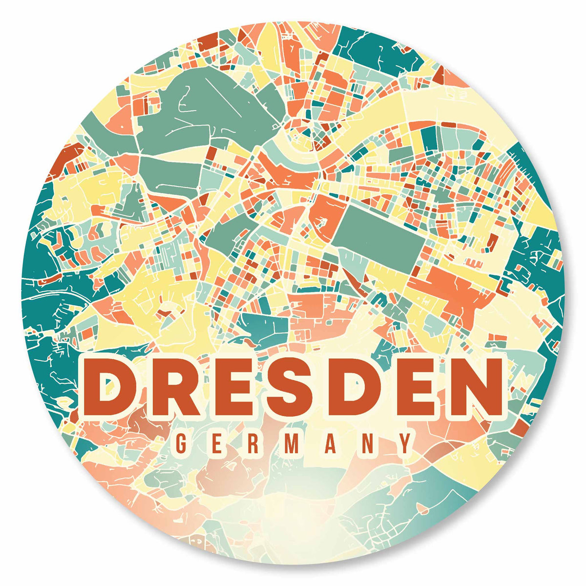 Stadtplan Dresden - Bunt