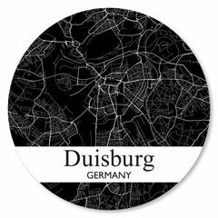 Stadtplan Duisburg - Schwarz