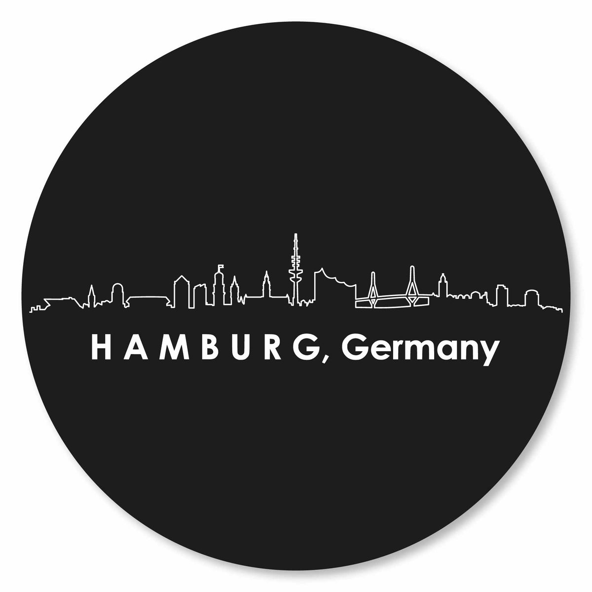 Hamburg Skyline - Schwarz