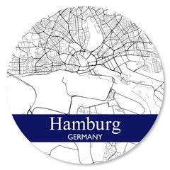 Stadtplan Hamburg - Weiß