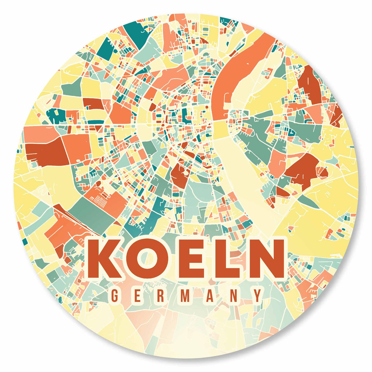 Stadtplan Köln - Bunt