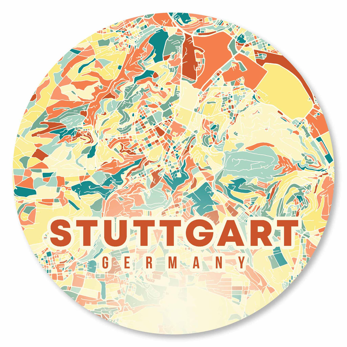 Stadtplan Stuttgart - Bunt