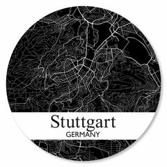 Stadtplan Stuttgart - Schwarz