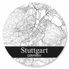 Stadtplan Stuttgart - Weiß